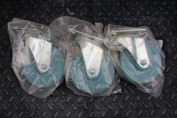 【新品・未使用】キャスター 自在タイプ (木製台車用) 100Φ ゴム 3個セット モノタロウ 拍卖