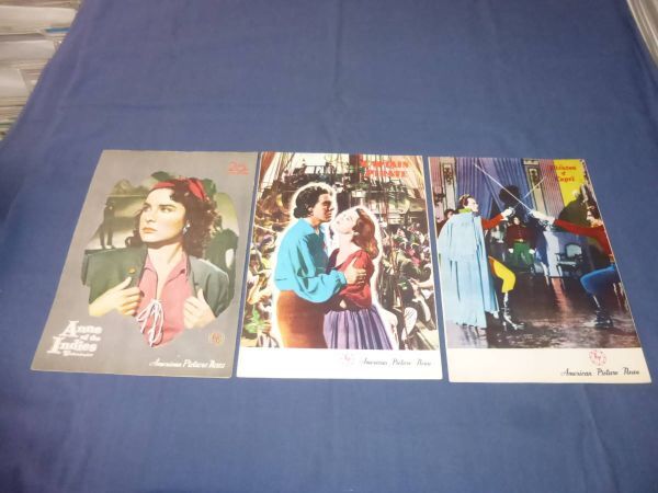 ◆42/古い映画パンフ/海洋活劇映画3作品セット「女海賊アン/海賊船長/地中海の虎」ルイス・ヘイワード拍卖