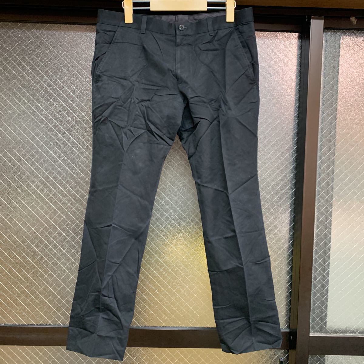 ラウンジリザード LOUNGE LIZARD チノパン 黒 ブラック 日本製 パンツ スラックス サイズ3 ボトム拍卖