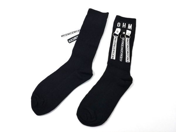 NICE OHM タグ付き ソックス ブラック レディース拍卖