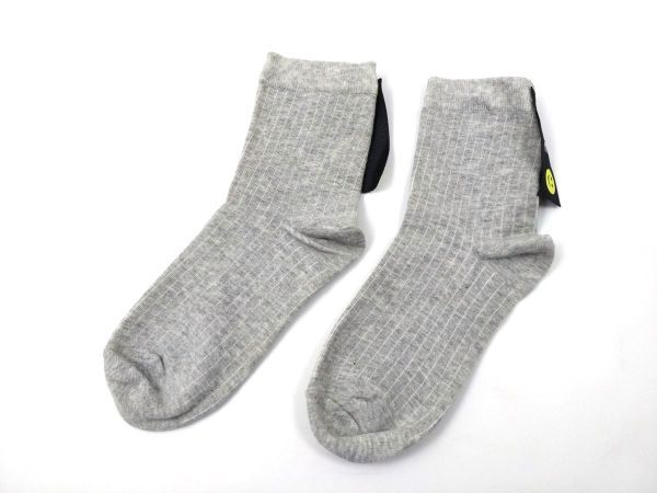 スマイル タグ ソックス グレー レディース拍卖
