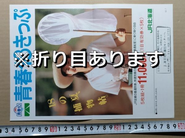 鉄道 チラシ JR北海道 青春18きっぷ 昭和63年夏 岩見沢旅行センター印拍卖