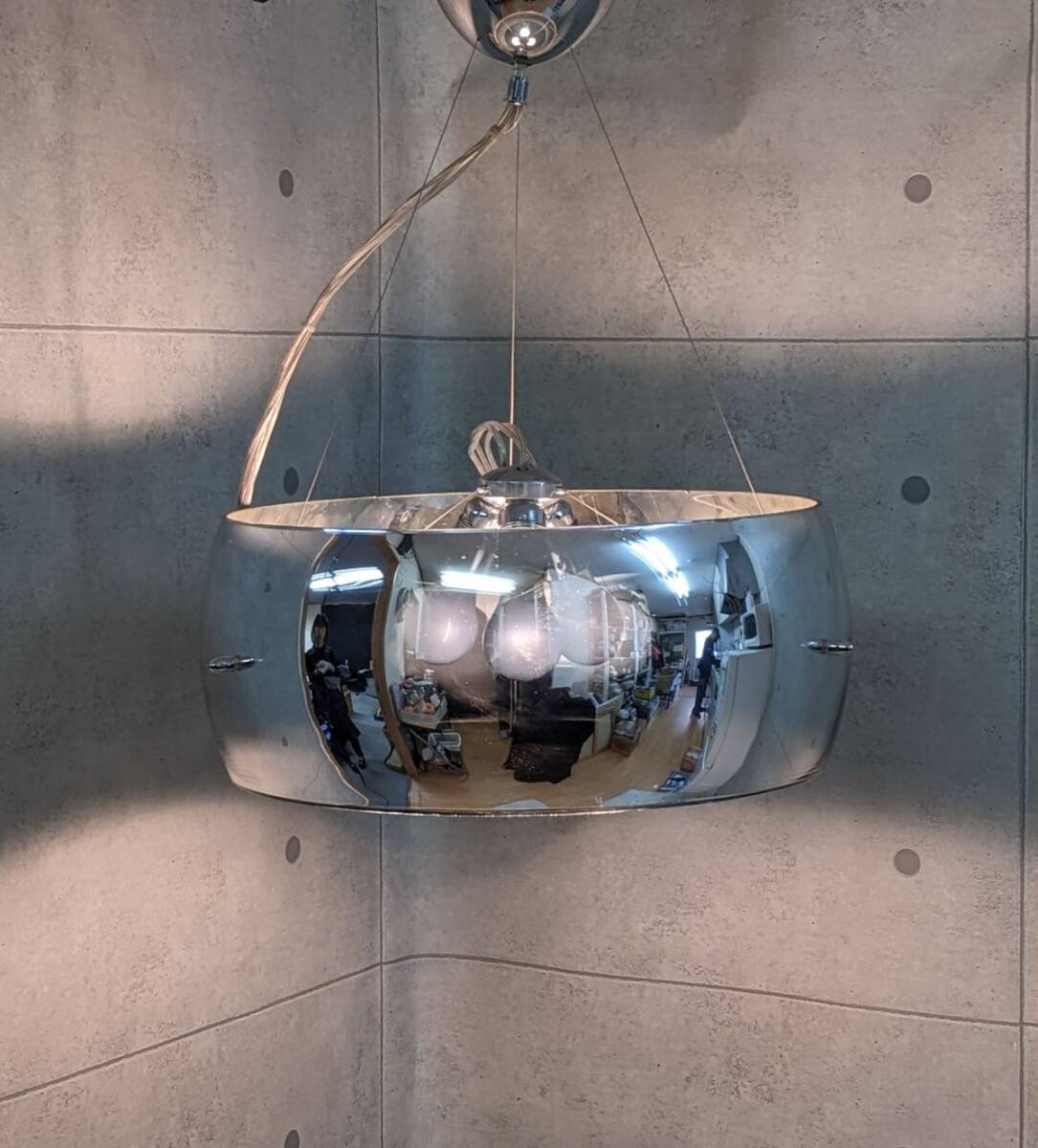 dd636● ペンダントライト 天井照明 3灯 電気 スペーシー ヴィンテージ インダストリアル シルバー 円形/160拍卖