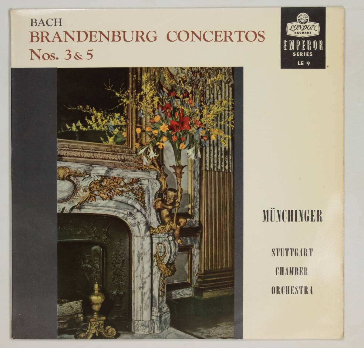 【国内初期盤10吋】カルル・ミュンヒンガー/バッハ:ブランデンブルク協奏曲 第3,5番(並良品,LONDON,UKメタル使用)拍卖