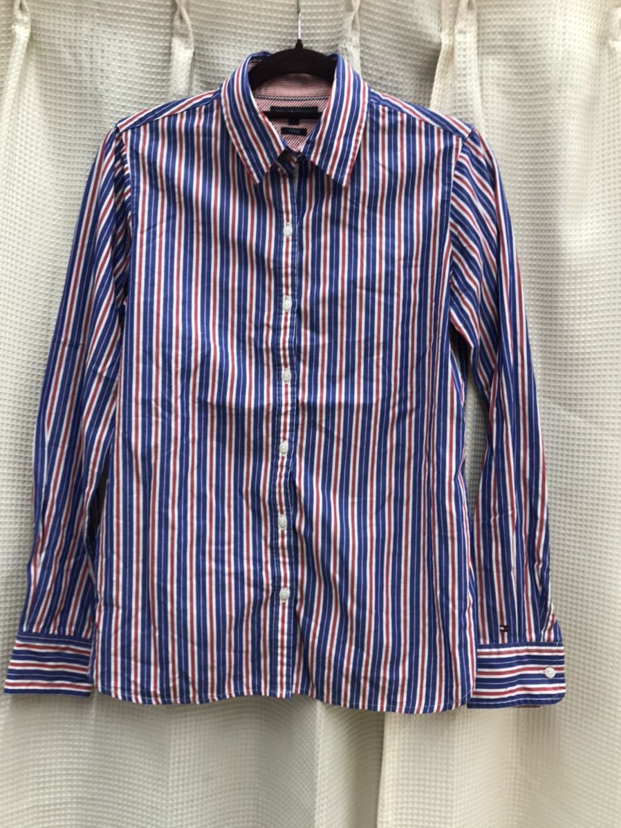 TOMMY HILFIGER トミーフィルガー 長袖シャツ ストライプシャツ 6拍卖