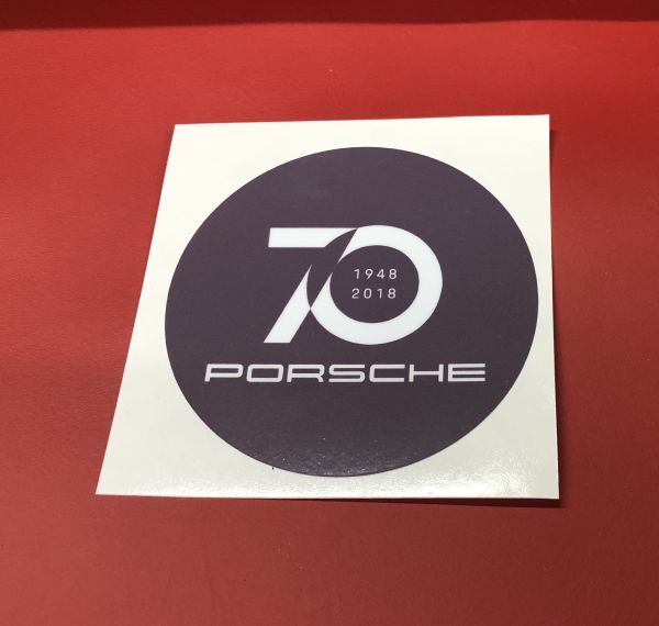 ポルシェ 911 70周年記念 ラウンド ステッカー 1948年 2018年 70th Porsche 911 996 997 991 992 718 356 930 964 993 (-Pors70ma拍卖