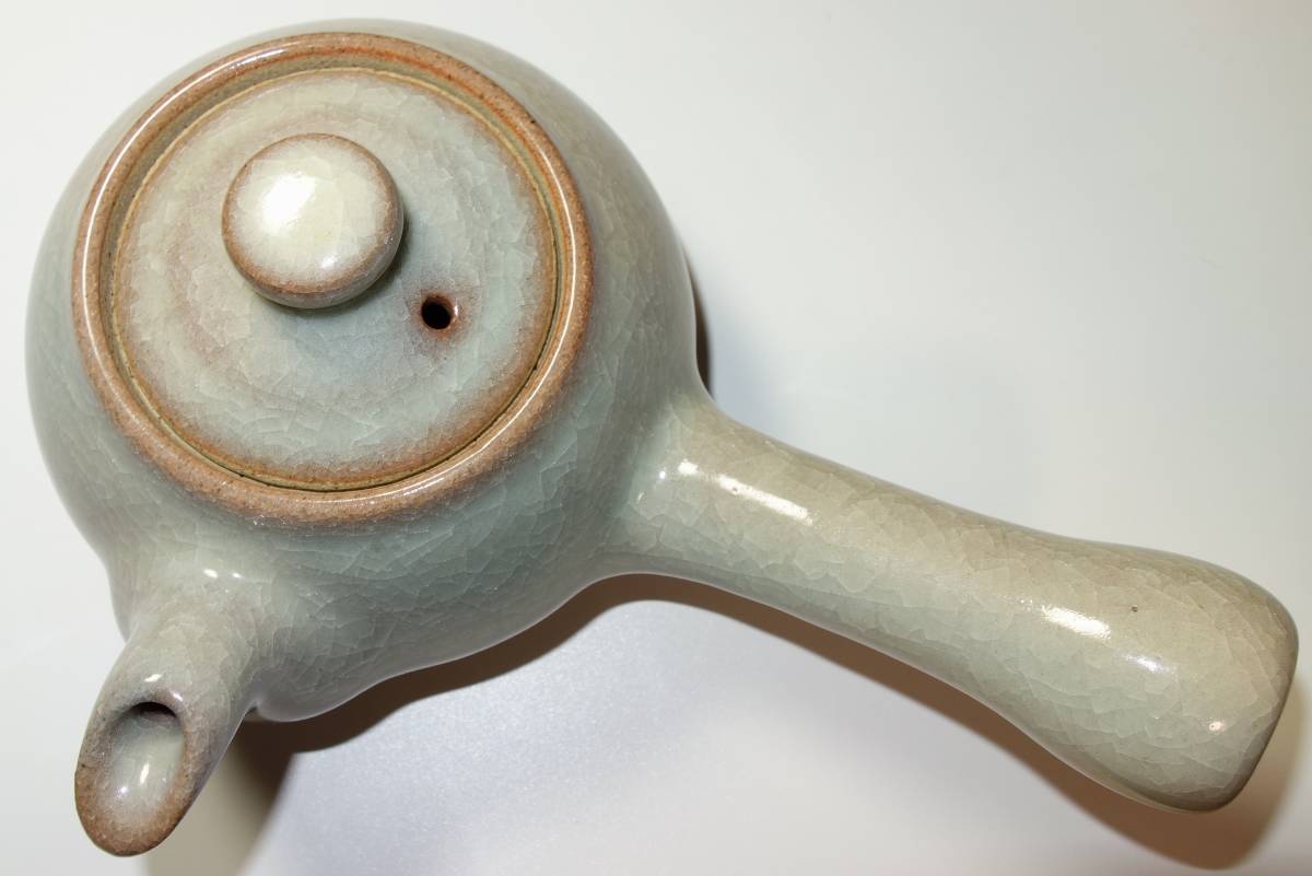 倣宋朝期哥窯 極上 青磁急須 闘茶会用 煎茶道茶器拍卖