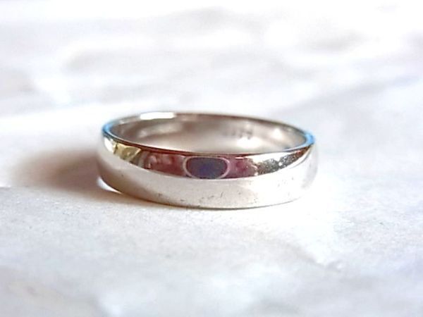 未使用品SVシルバー925リング指輪13号プレーン甲丸ピンキーリング男性メンズ女性レディース拍卖