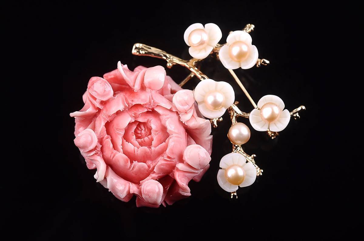 【バラの恋】日本大人気*ロマンチック*綺麗なブローチ CPA71-21拍卖