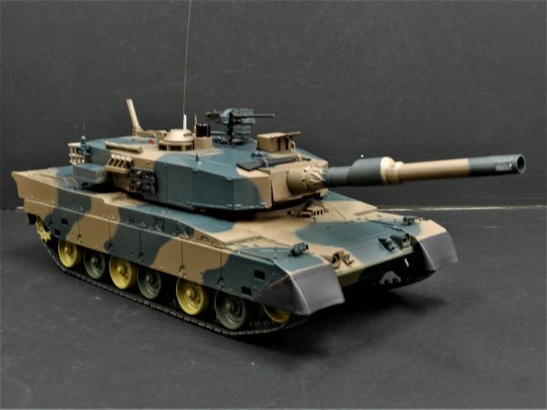 【赤外線バトルシステム付 対戦可能 塗装済み完成品 】Heng Long 3808-1/2 2.4GHz 1/24 陸上自衛隊 90式戦車 ◎キューマル◎拍卖
