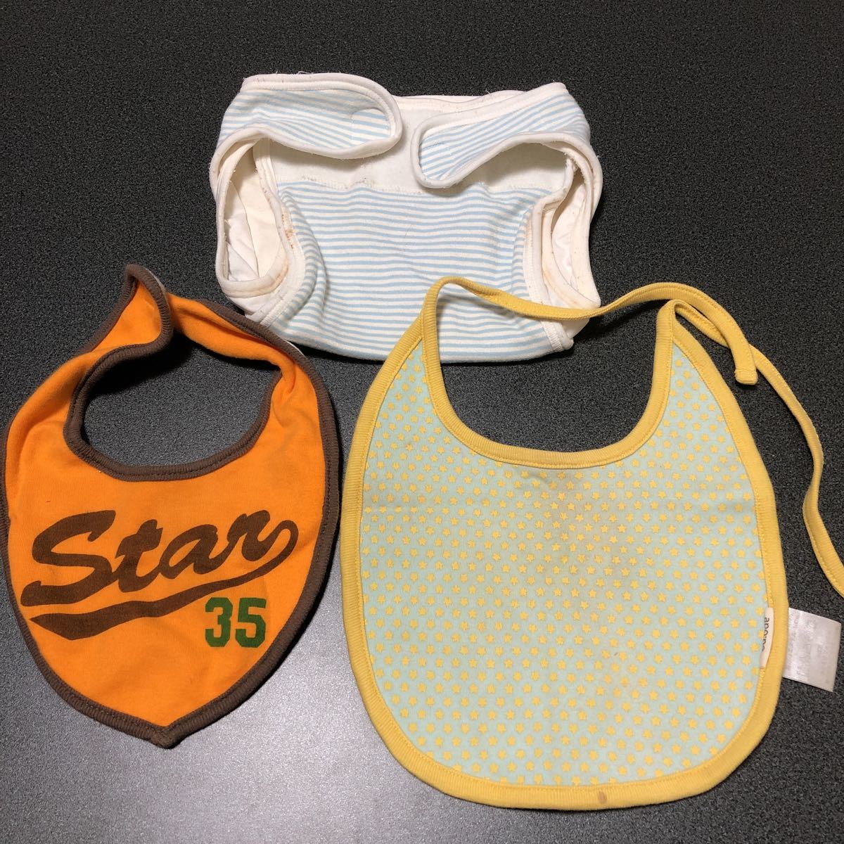 スタイ よだれかけ オムツカバー3点セット拍卖