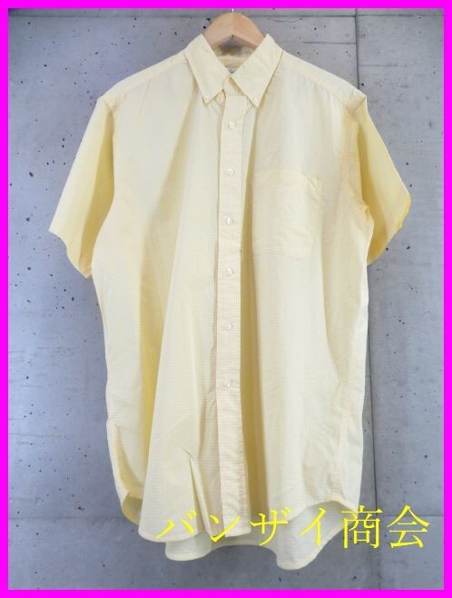 【送料300円可】5240b16◆良品です◆Brooks Brothers ブルックスブラザーズ ボタンダウン 半袖ギンガムチェックシャツ M/ジャケットスーツ拍卖