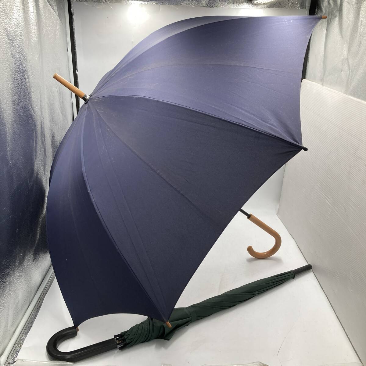 【2点セット】雨傘 緑/青 雨具 傘 レインウェア拍卖