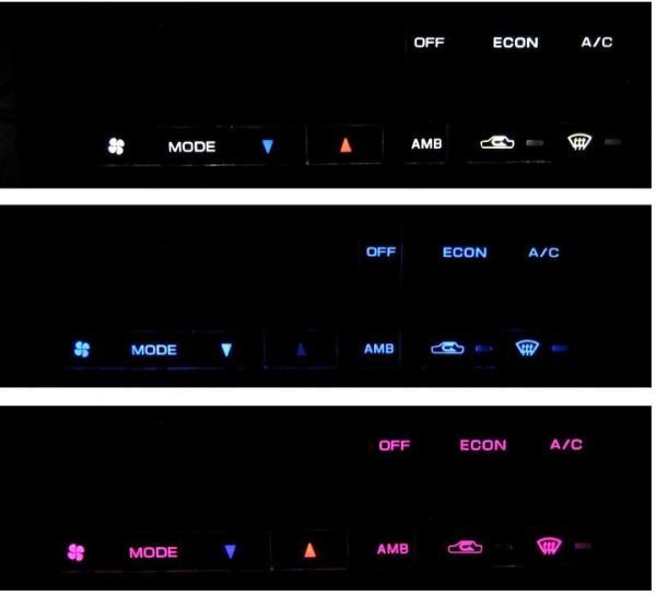 R32スカイライン エアコン照明LED1台分セット!レッド拍卖