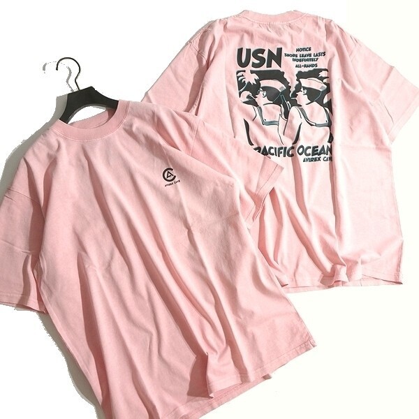 AVIREX アヴィレックス 新品 FADE WASH SAILORS 綿100% セーラーズ プリント 半袖 Tシャツ 6123277 24 L ▲018▼kkf345us拍卖