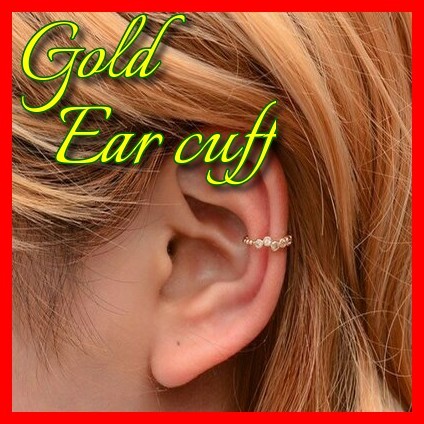 イヤーカフ ゴールド 韓国 ダイヤ ラインストーン イヤリング 1 個 ヴィンテージ 王冠 花 葉 カフ クリップ レディース メンズ #C855-2拍卖