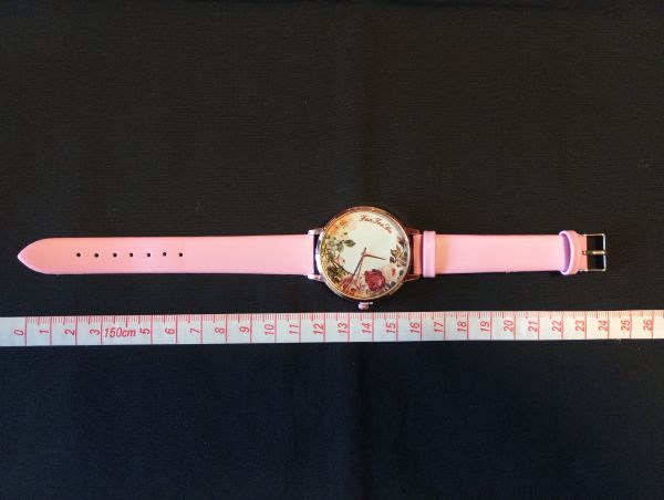 腕時計 レディース 新品 高級 フラワー レディース ファッション ラウンド ダイヤル 無地 レザー ストラップ アナログ クォーツ #C864-3拍卖