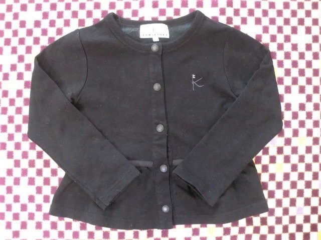 ★☆【USED】組曲 カーディガン サイズS(100-110) 黒☆★ 拍卖