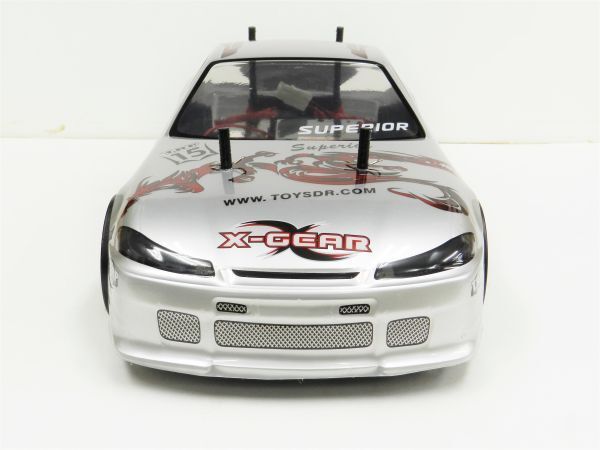 ☆スペアボディー付・完成品RTRが日本全国送料無料☆ ターボ機能付き 2.4GHz 1/10 ドリフトラジコンカー ニッサン シルビア タイプ 銀青拍卖