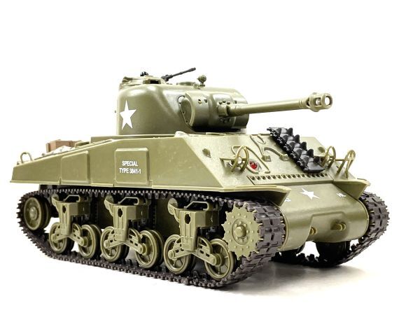 【完成品 RTR 赤外線バトルシステム付 対戦可能】HengLong 2.4GHz 1/30 M4A3 シャーマン 3841-01 ☆ヘンロン戦車ラジコン拍卖