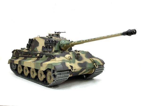 【激レア 入手困難!塗装済み完成品戦車ラジコン】Heng Long 2.4GHz Ver.7.0 1/16 キングタイガー 3888A-1 Upgrade メタルキャタピラ仕様拍卖