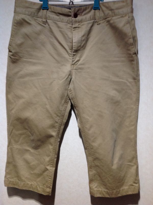 BEAMS ビームス ★ クロップド ボトムス チノ カーキ S拍卖