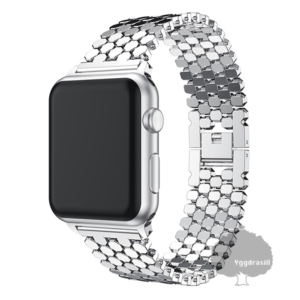 YGG★新品 apple watch ラウンド リンク バンド メッシュ 38mm 40mm 41mm 銀 シルバー 互換 アップルウォッチ 9 8 7 6 5 4 3 ウルトラ SE拍卖