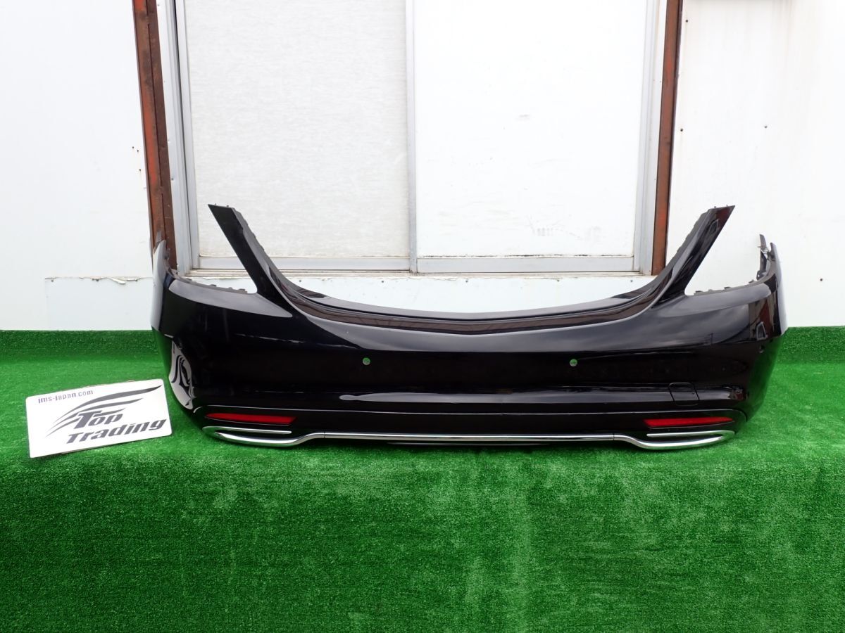 L5283vc ベンツ純正 Sクラス W222 前期 AMG リアバンパー ロアパネル付 A2228851525 オブシディアンブラック197拍卖