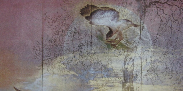 下田義寛、【羽撃く】、希少な額装用画集より、新品額装付、状態良好、送料込み拍卖