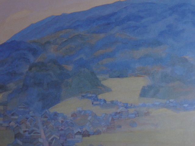 烏頭尾精、【飛鳥の里】、希少な額装用画集より、新品額装付、状態良好、送料込み拍卖