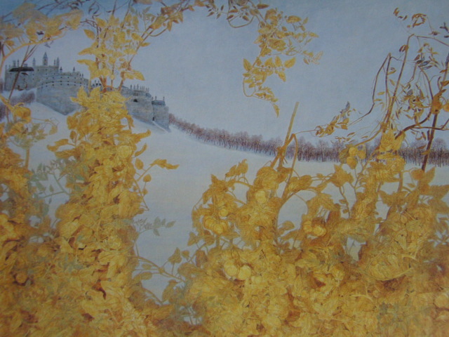 桝田隆一、【白い道(エジンバラ風景)】、希少な額装用画集より、新品額装付、状態良好、送料込み拍卖