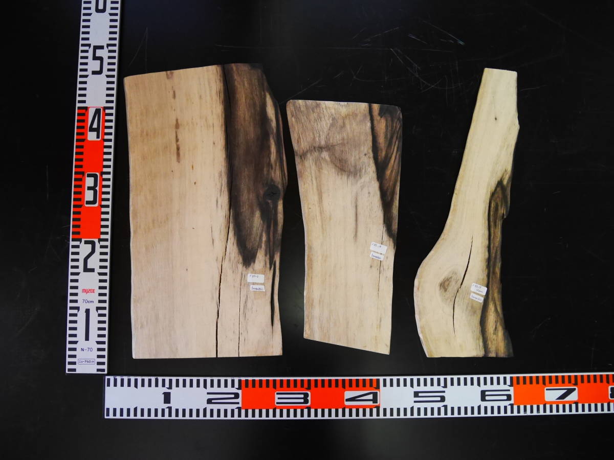 b0040802 黒柿●3枚●約厚5mm~1cm☆無垢板1枚板 木材 板 DIY 板材 天板 棚板 テーブル 看板 花台など種類豊富!拍卖