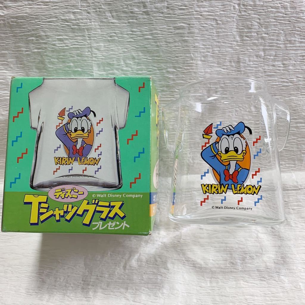 未使用 キリンレモン Tシャツグラス ドナルド ディズニー レトロ コレクション コップ 非売品 箱付き拍卖