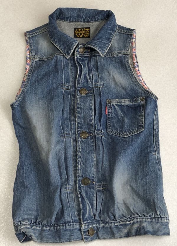$$〜リピーター様特典割引有り◎希少1点物〜ユーズド加工〜ロデオクラウンズ◎デニムベスト拍卖
