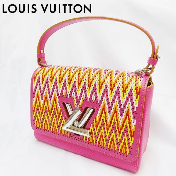 チェーン付属なし【極美品】LOUIS VUITTON エピ ツイストMM 鏡付拍卖