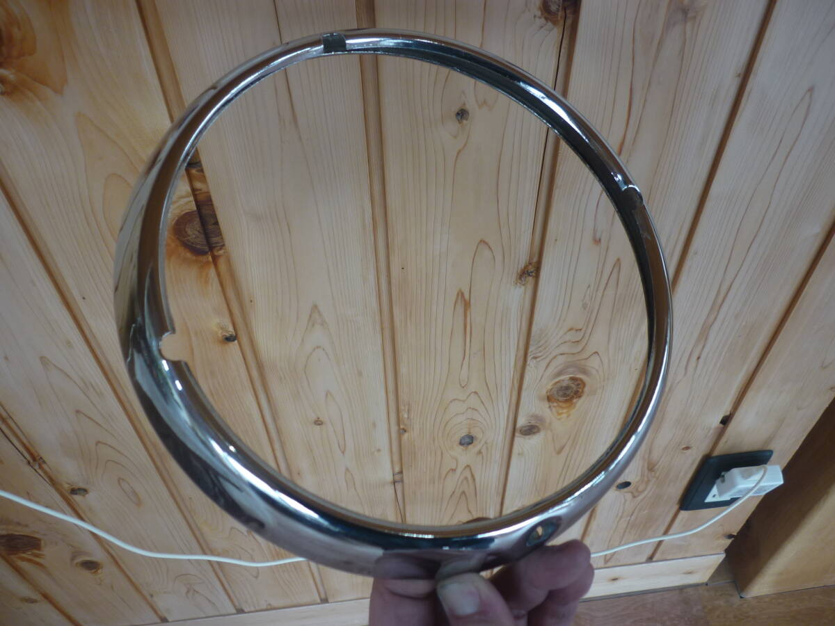 ハーレー ダビットソン ヘッドライトトリムリング 純正 当時物1988 エボ エボリューション ヘリテイジ ソフテイル 送料600円もOK拍卖