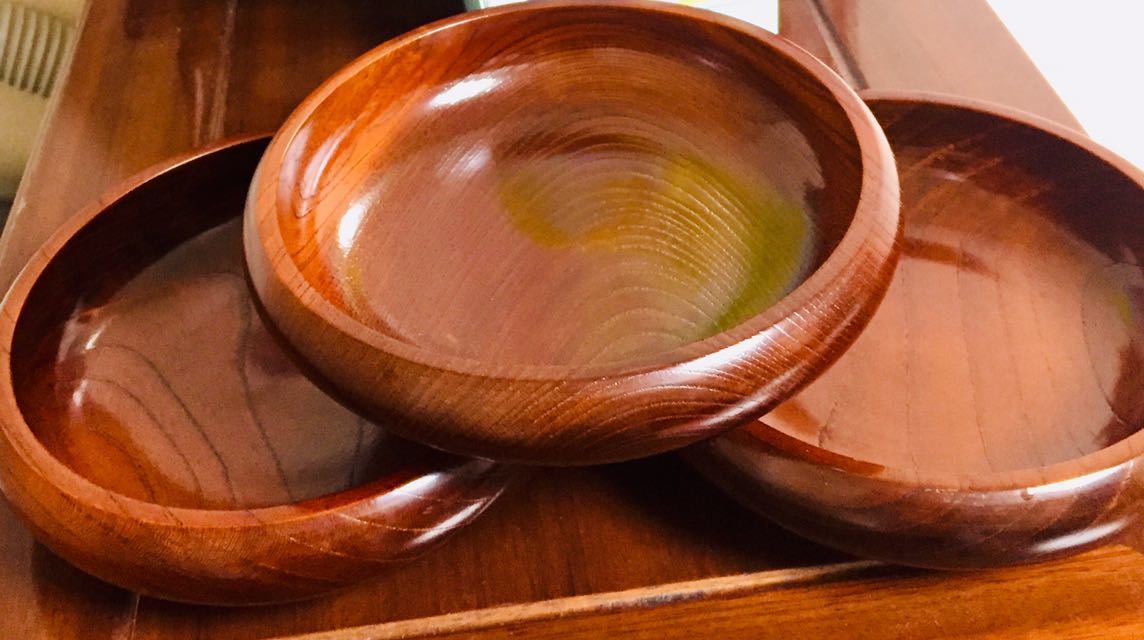 2個中古木目皿拍卖