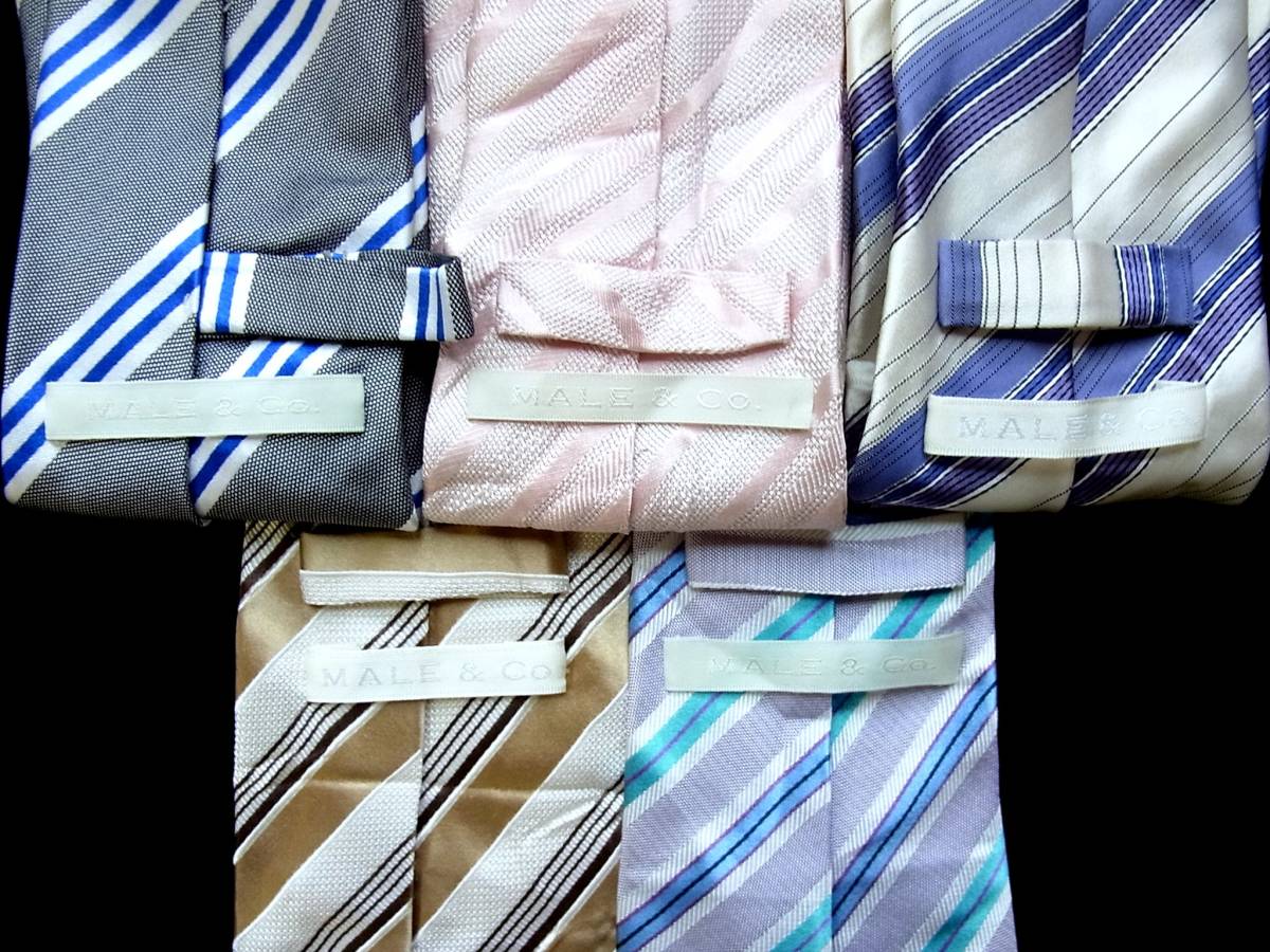 ●在庫処分セール●5本セット●№4735●メイル&コー「MALE&Co.」(メール&コー)ネクタイ●拍卖