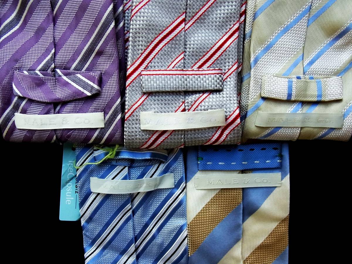 ●在庫処分セール●5本セット●№4731●メイル&コー「MALE&Co.」(メール&コー)ネクタイ●拍卖