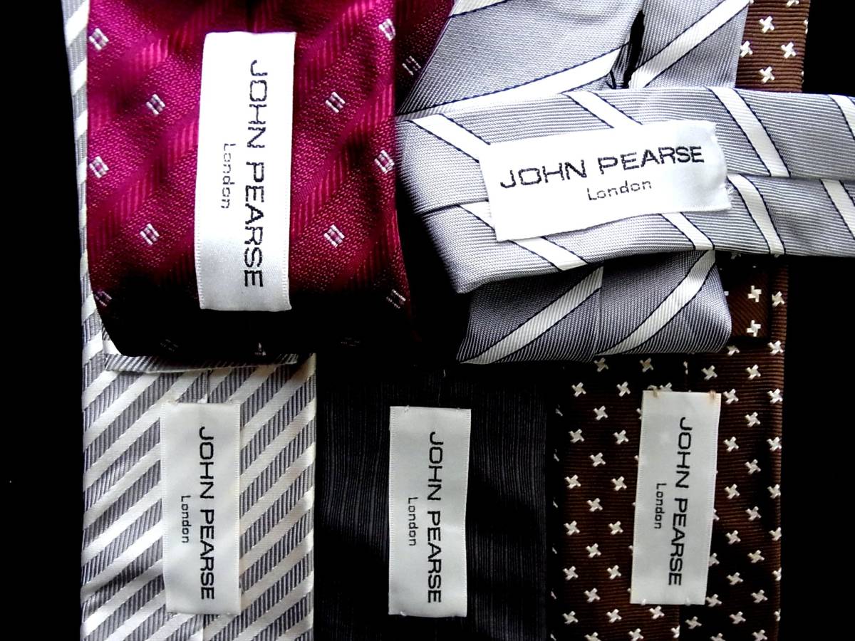 ■即決セール■J0013■ 5本セット全て超細ナロータイ ジョンピアース「JOHN PEARSE」ネクタイ拍卖