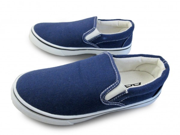 1円~cL710新品AAAローカットスリッポンキッズスニーカー22㌢NAVY♂拍卖