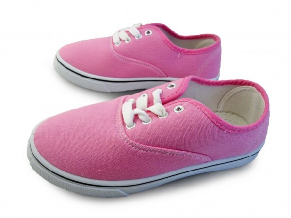 1円~cL775新品AAAローカット/レースアップスニーカー21㌢PINK♂拍卖