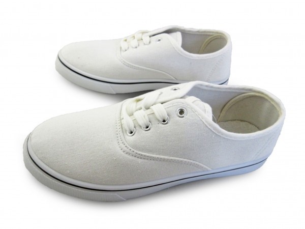 1円~cL794新品AAAローカット/レースアップスニーカー24㌢白♂拍卖