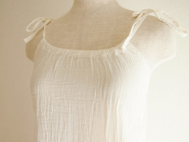 閉店セール O133【新品】ジャーナル取扱い seaside freeride シーサイド コットン 綿 キャミワンピース ワンピ きなり ナチュラル拍卖