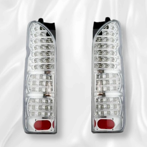 ハイエース 200系 フルLED トヨタ ライト テールライト レンズ 左右セット ランプ オールクロームインナー LEDテールランプ 新品拍卖