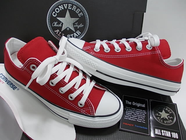 新品 コンバース AS 100 カラーズ OX 赤 22cm \5950即決am21lsc拍卖