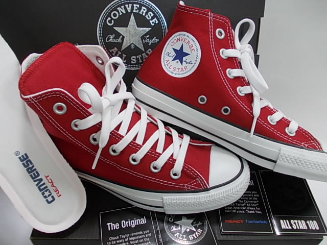 新品 コンバース AS 100 カラーズ HI 赤 22cm \5950即決am21lsc拍卖