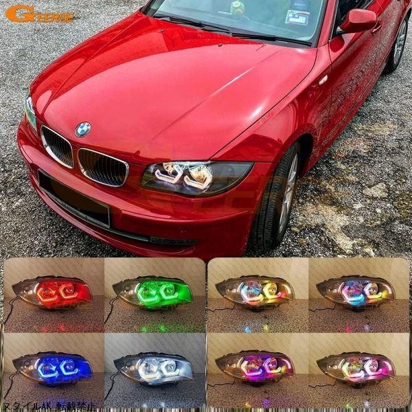 BMW M4 E81 E82 E87 E88 マルチカラー RGB LED クリスタルコンセプト エンジェルアイリング 六角リング拍卖