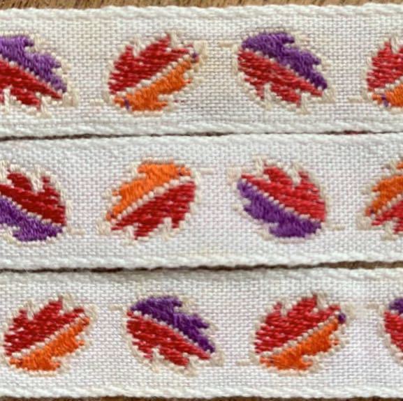 44㎝ 葉っぱ チロリアンテープ ハンドメイド 手芸雑貨 リメイク 手作り ミシン材料 クラフト デッドストック ヴィンテージ 北欧 昭和レトロ拍卖