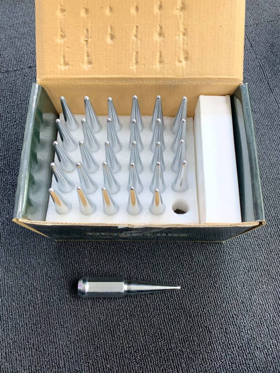 US直輸入 METAL LUGZ SPIKED CONICAL スパイクラグナット スチールメッキ製 新品拍卖